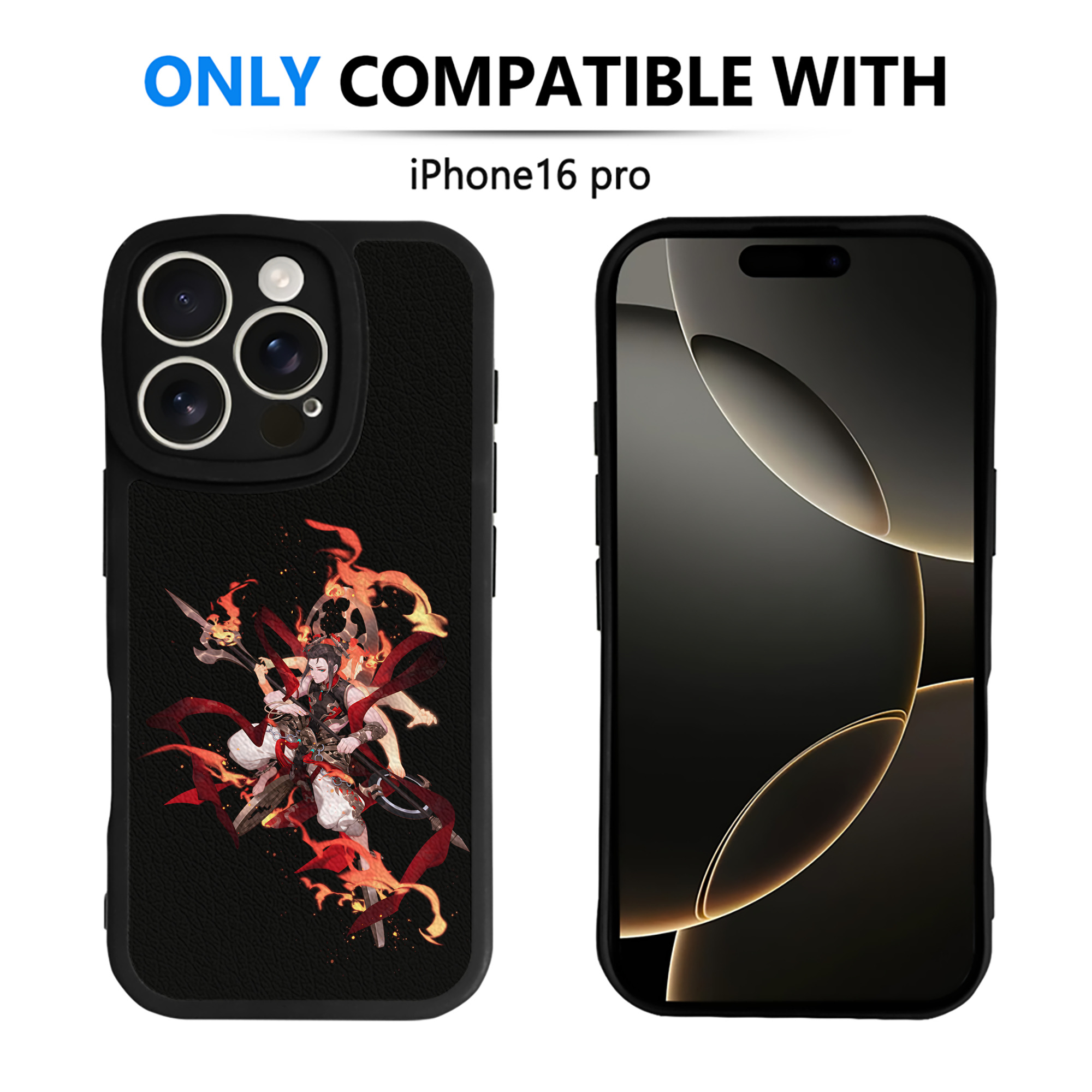 （画像用） Ne Zha 2 ナタ 魔童の大暴れ 【iPhone 16シリーズ対応】シリコンスマホケース（レザー調） 材質：シリコン